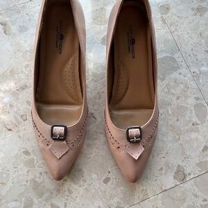 Lucchese Beige Buckle Heels